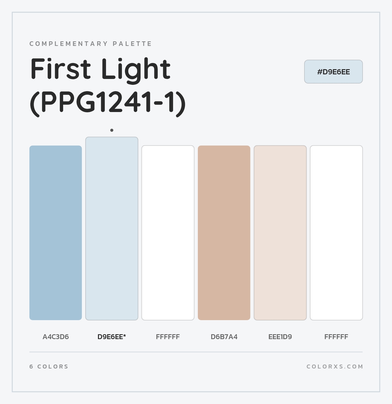 First Light (PPG1241-1) - Complementary Color Palette
