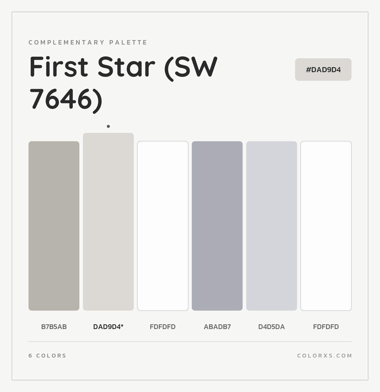 First Star (SW 7646) - Complementary Color Palette