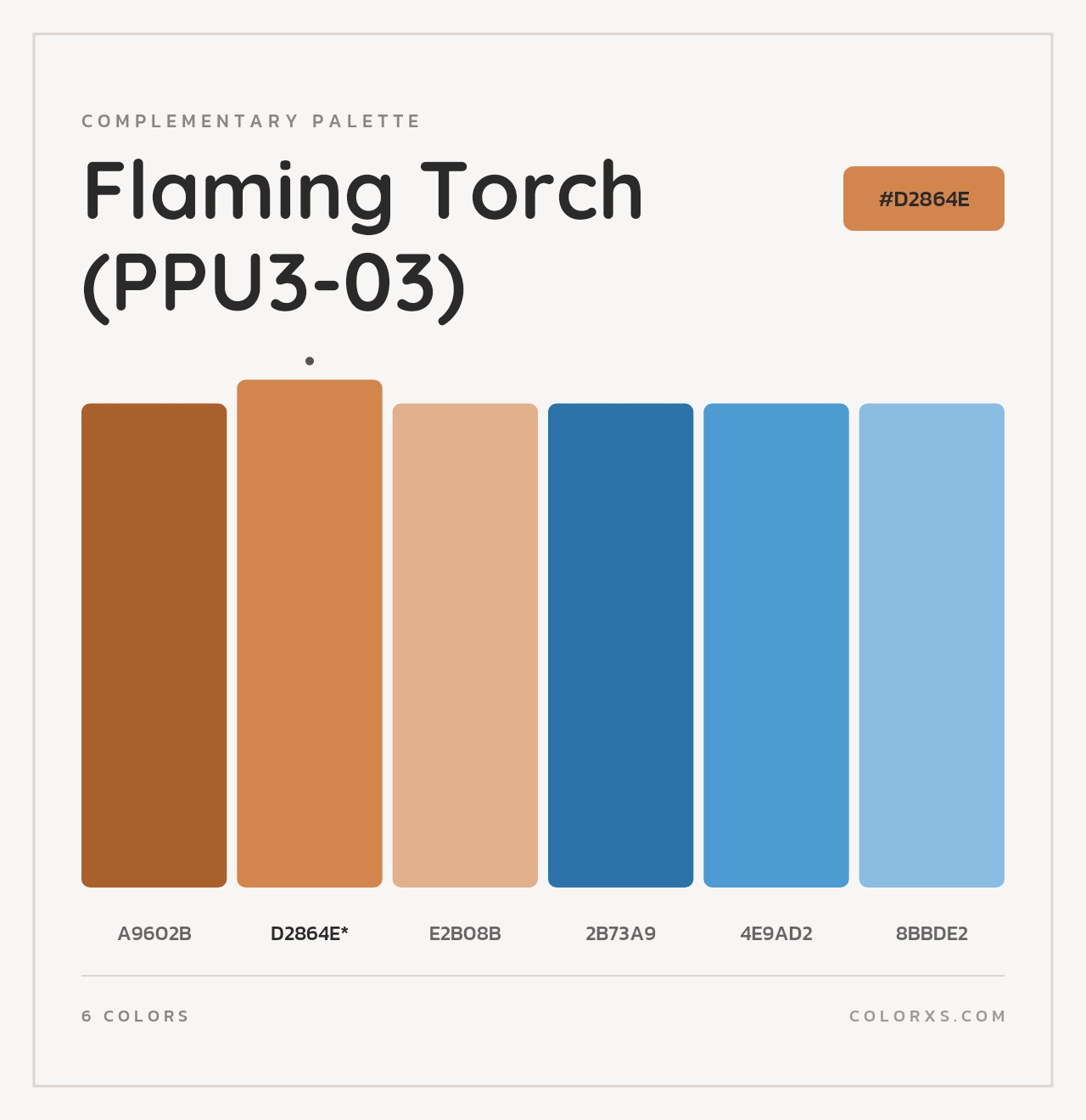 Flaming Torch (PPU3-03) - Complementary Color Palette