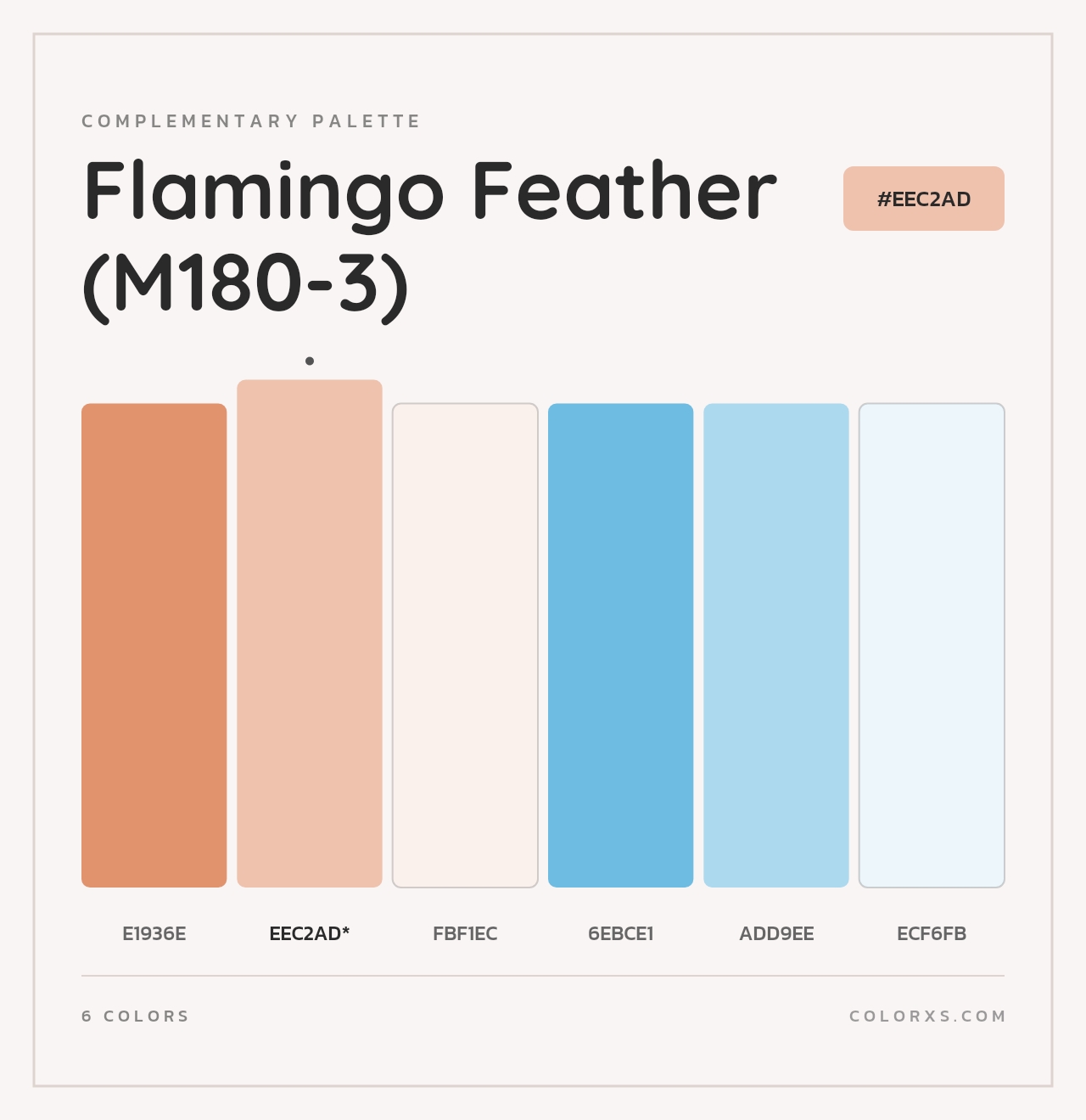 Flamingo Feather (M180-3) - Complementary Color Palette