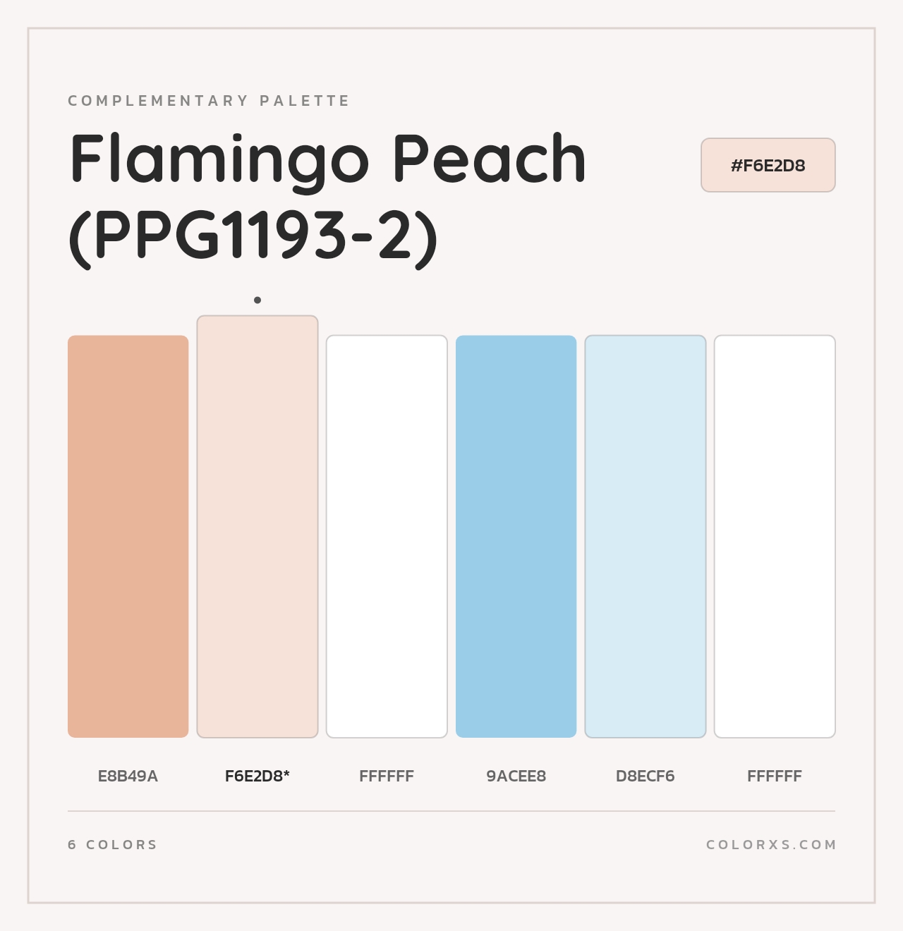 Flamingo Peach (PPG1193-2) - Complementary Color Palette