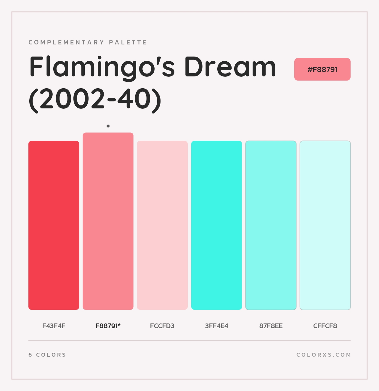 Flamingo's Dream (2002-40) - Complementary Color Palette
