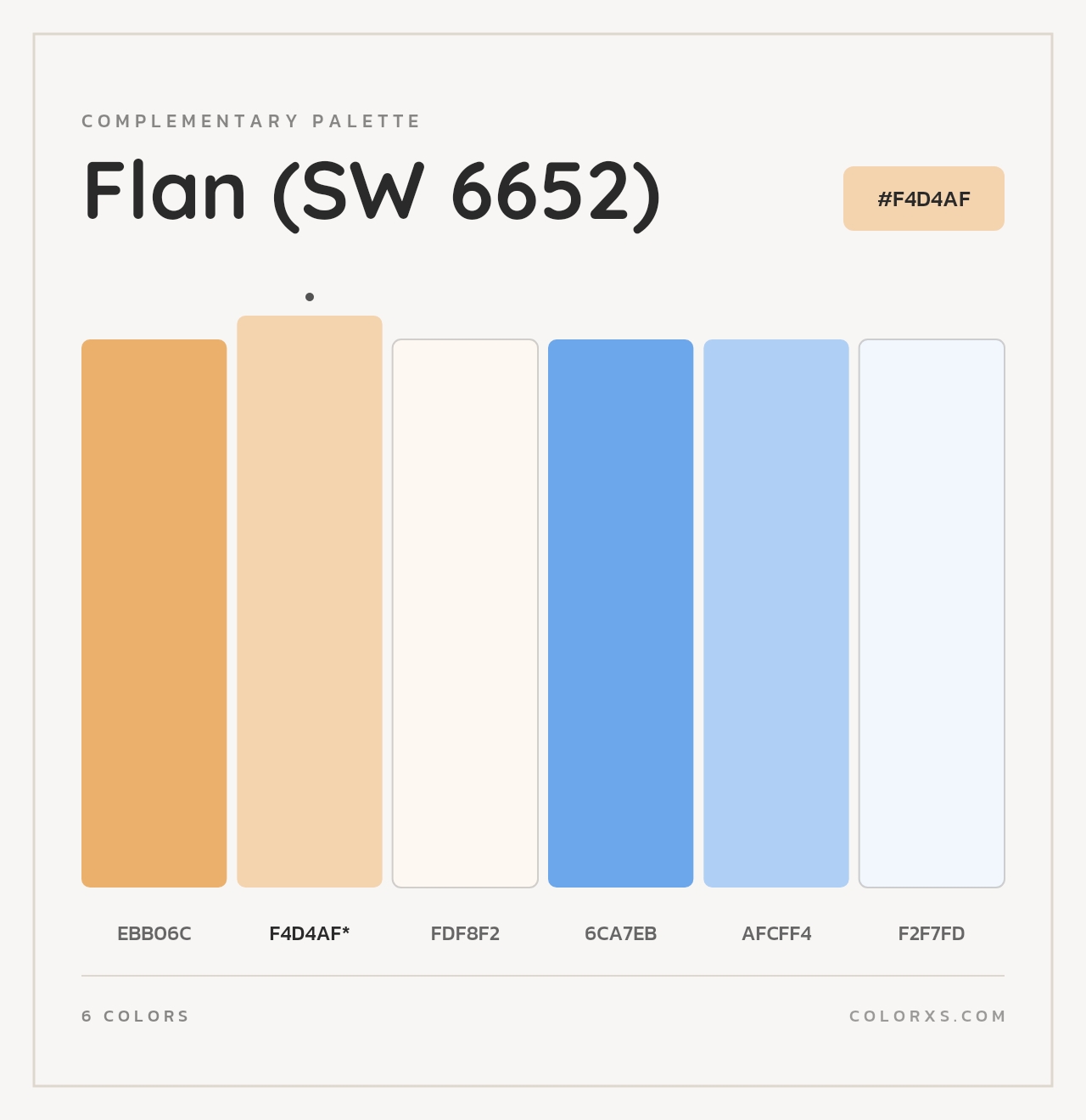 Flan (SW 6652) - Complementary Color Palette