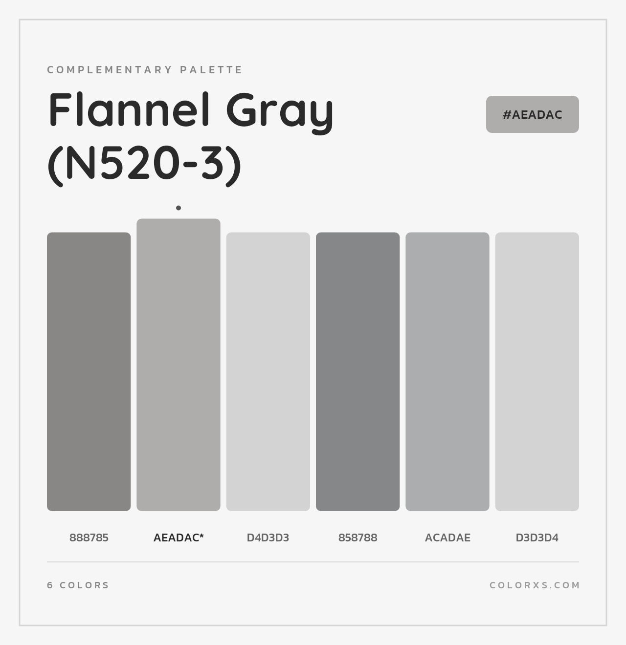 Flannel Gray (N520-3) - Complementary Color Palette