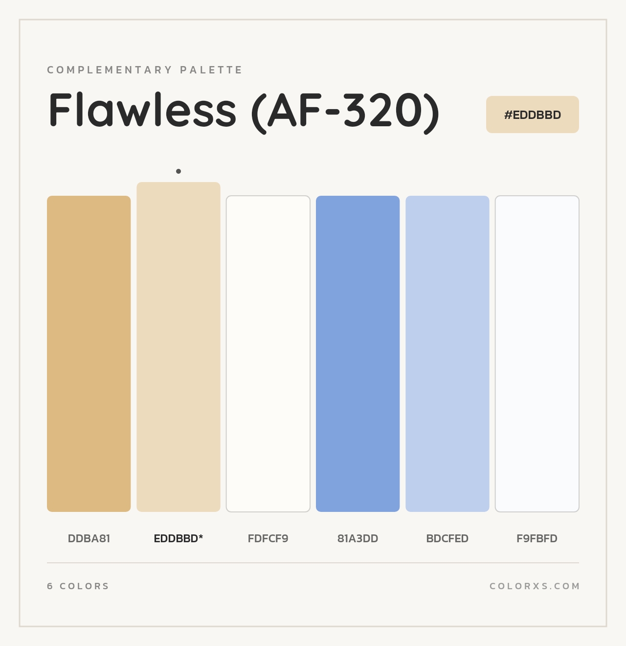Flawless (AF-320) - Complementary Color Palette
