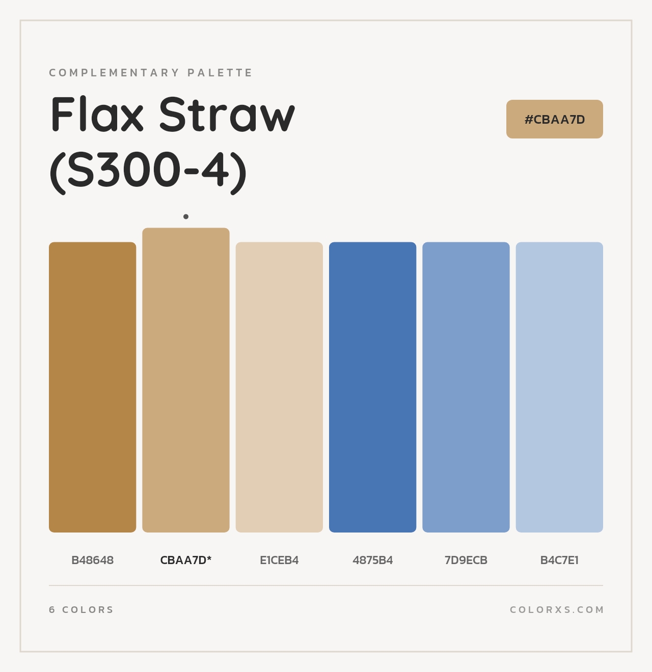 Flax Straw (S300-4) - Complementary Color Palette