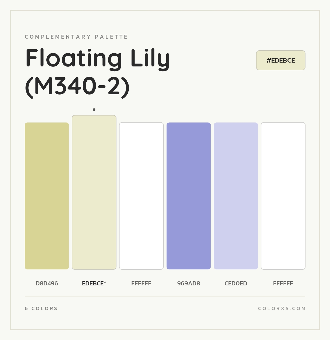 Floating Lily (M340-2) - Complementary Color Palette