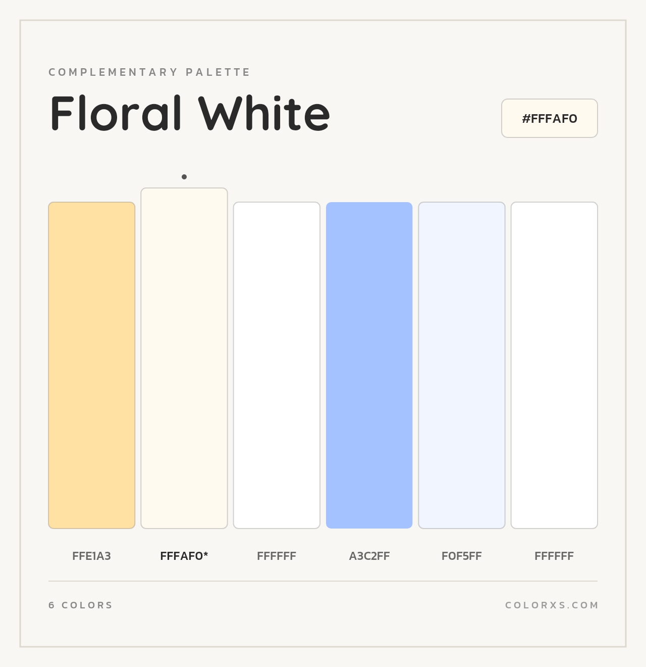 Floral White - Complementary Color Palette