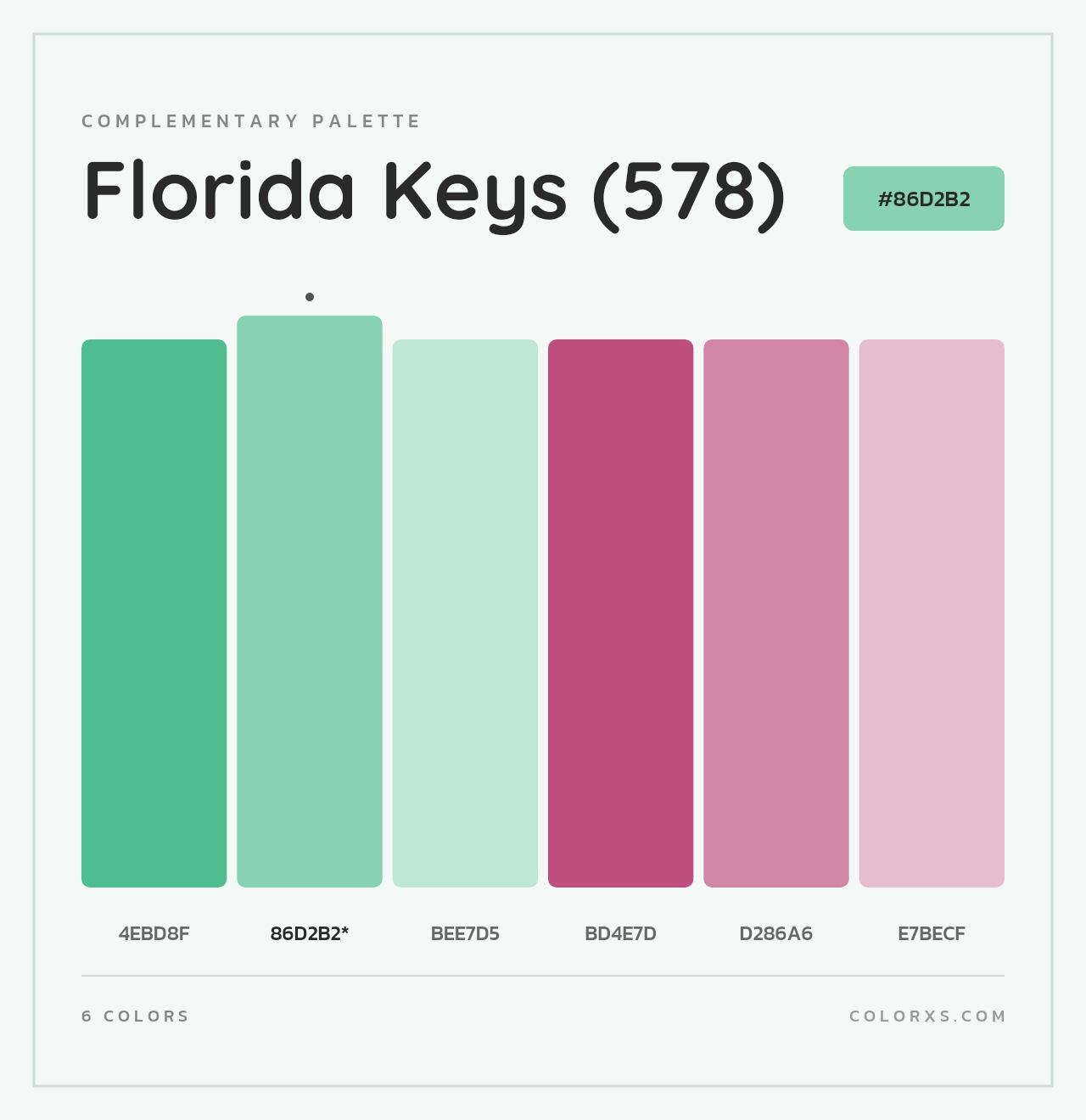 Florida Keys (578) - Complementary Color Palette