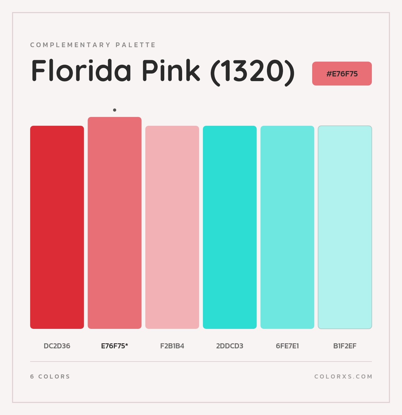 Florida Pink (1320) - Complementary Color Palette