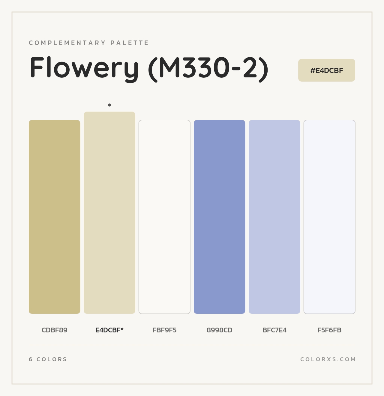 Flowery (M330-2) - Complementary Color Palette