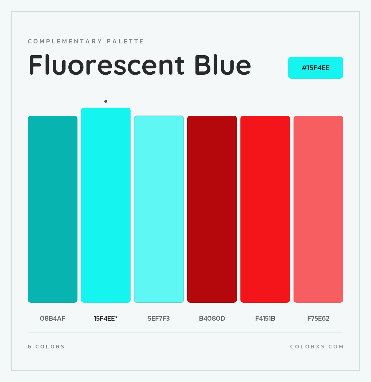 Fluorescent Blue - Complementary Color Palette