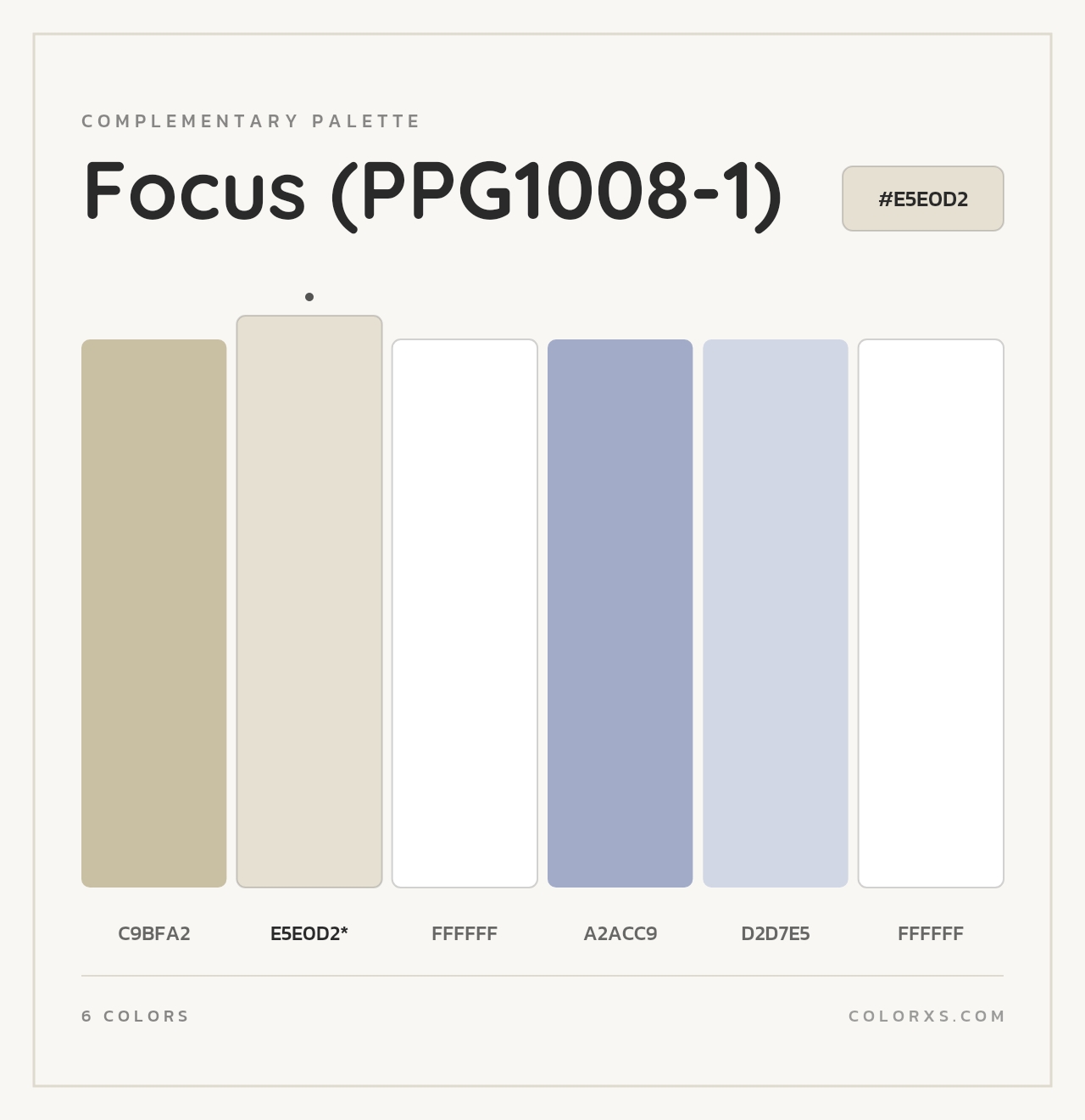 Focus (PPG1008-1) - Complementary Color Palette