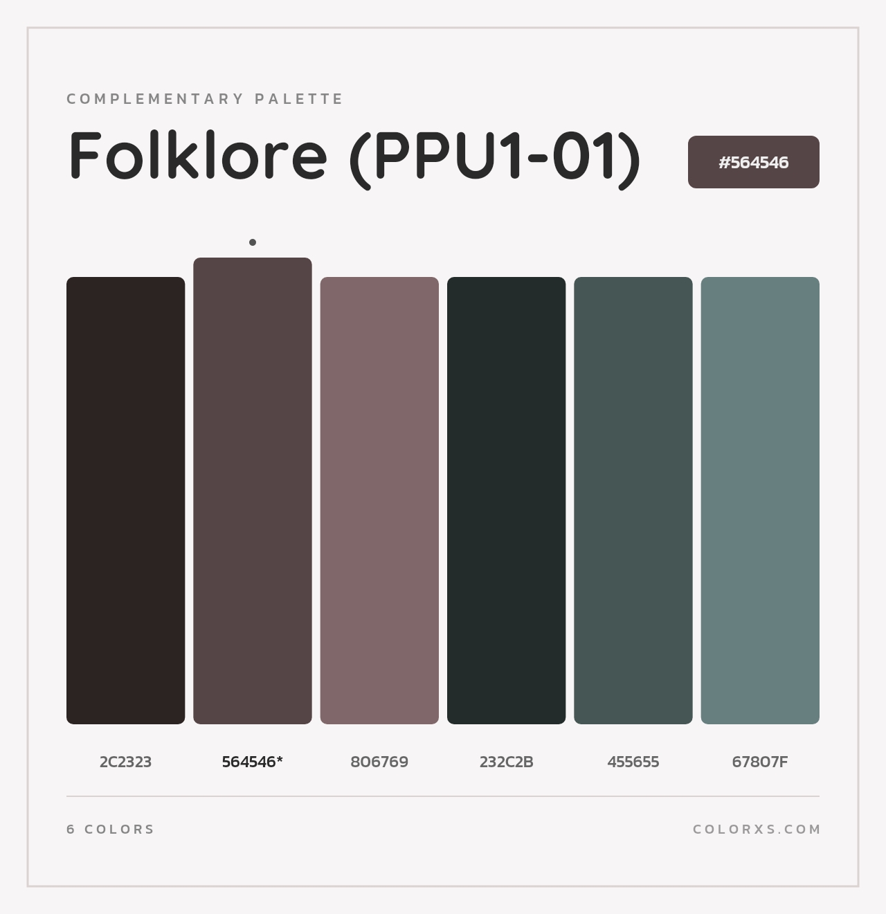 Folklore (PPU1-01) - Complementary Color Palette