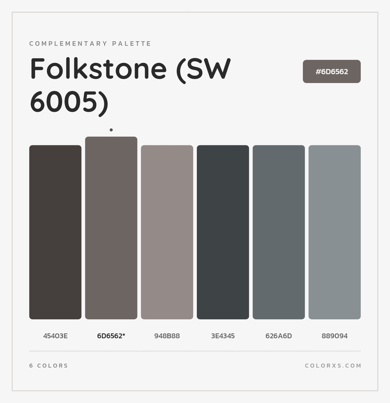 Folkstone (SW 6005) - Complementary Color Palette