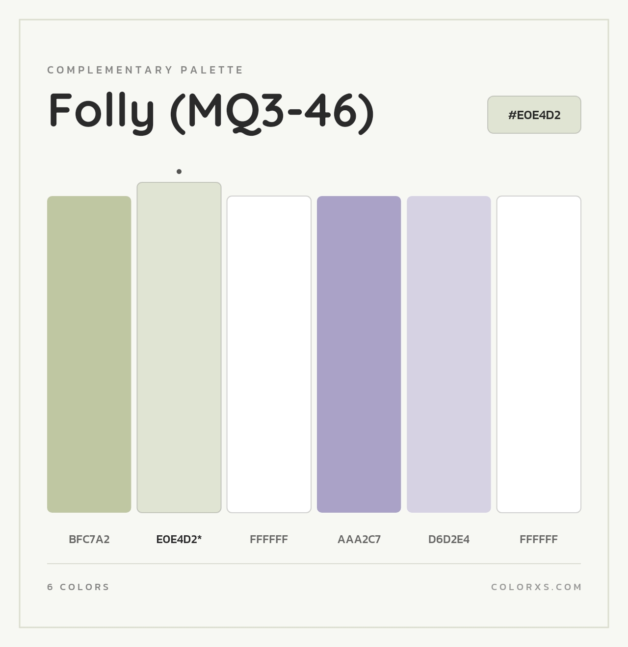 Folly (MQ3-46) - Complementary Color Palette
