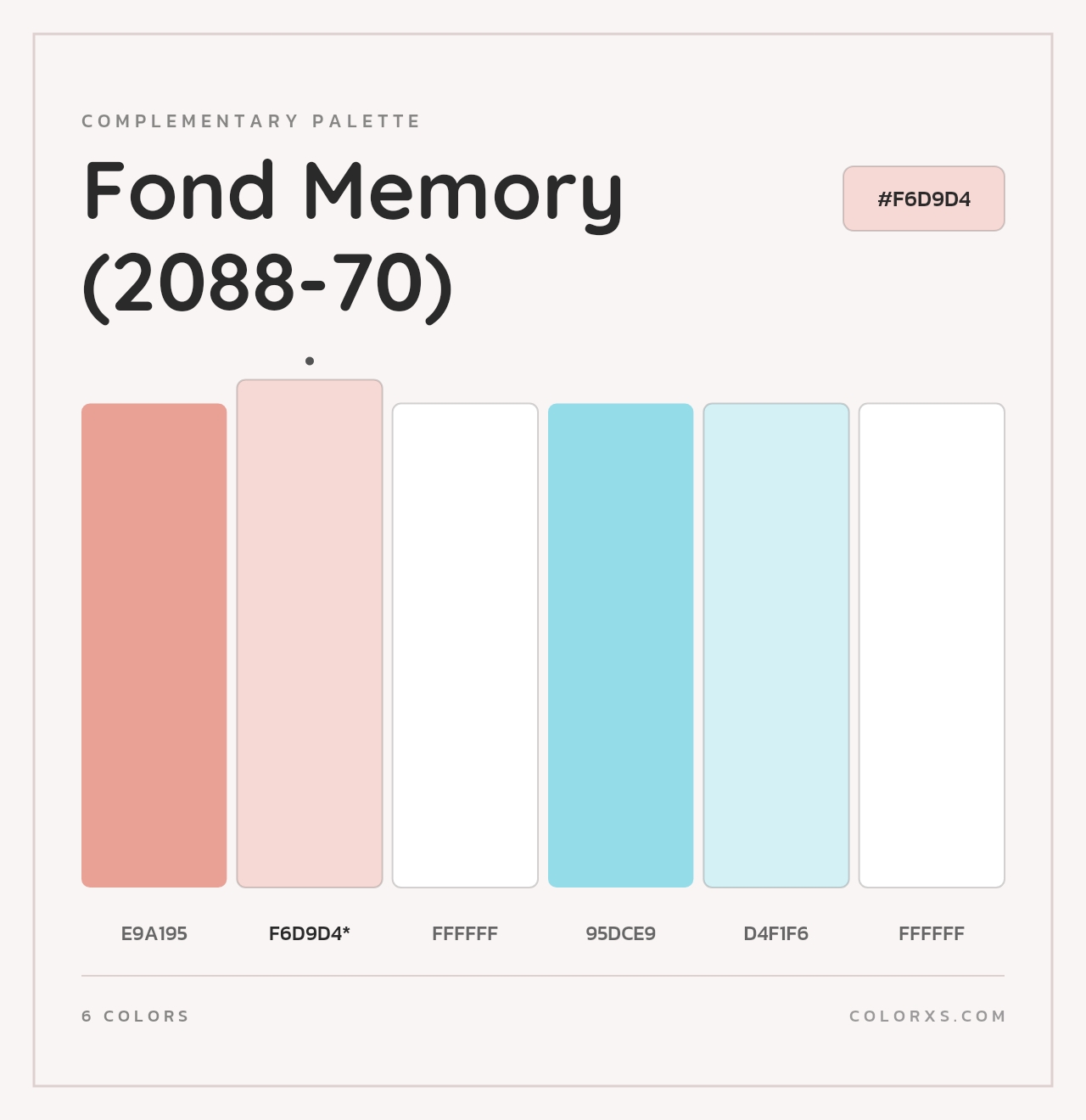 Fond Memory (2088-70) - Complementary Color Palette