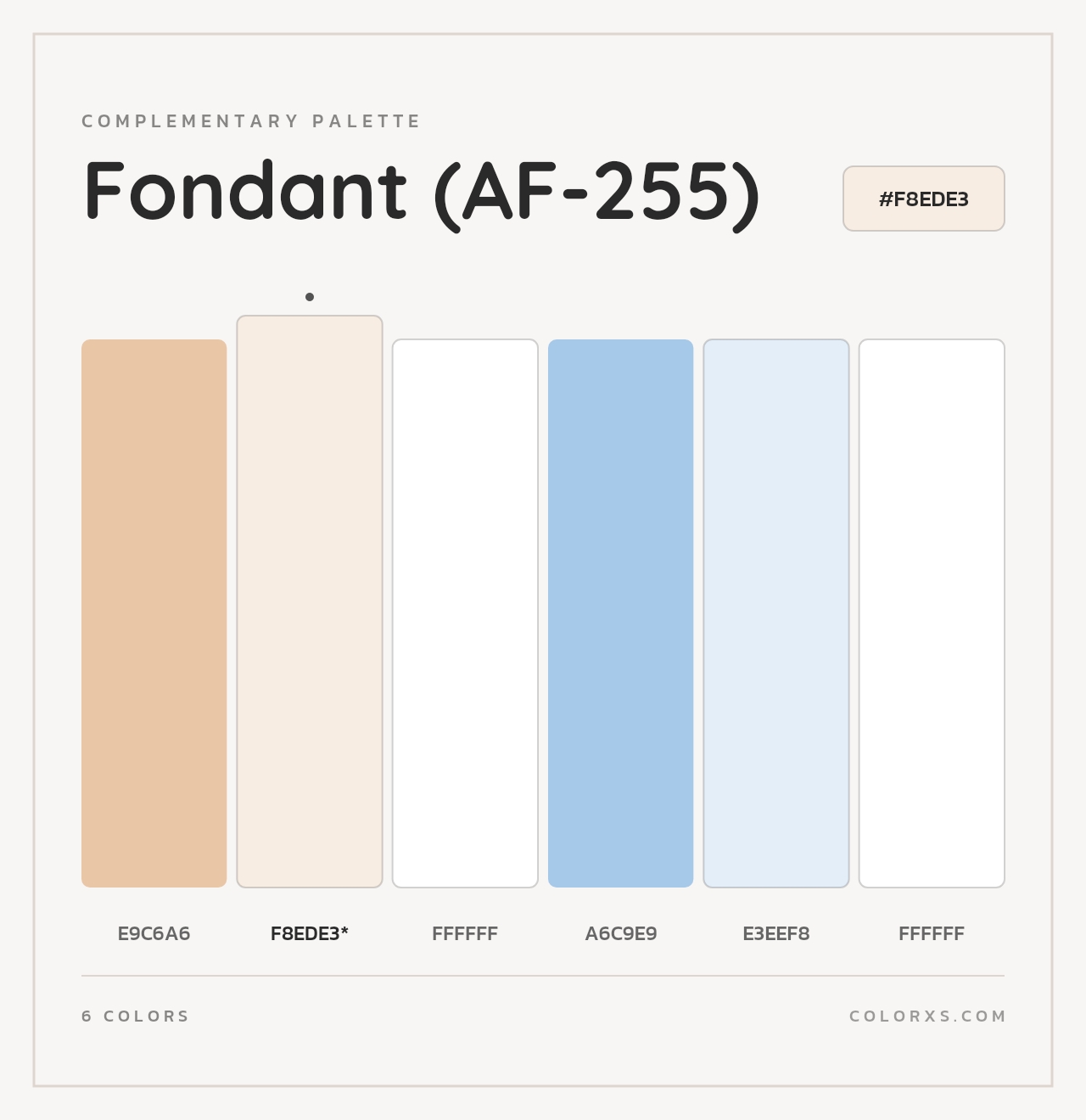 Fondant (AF-255) - Complementary Color Palette