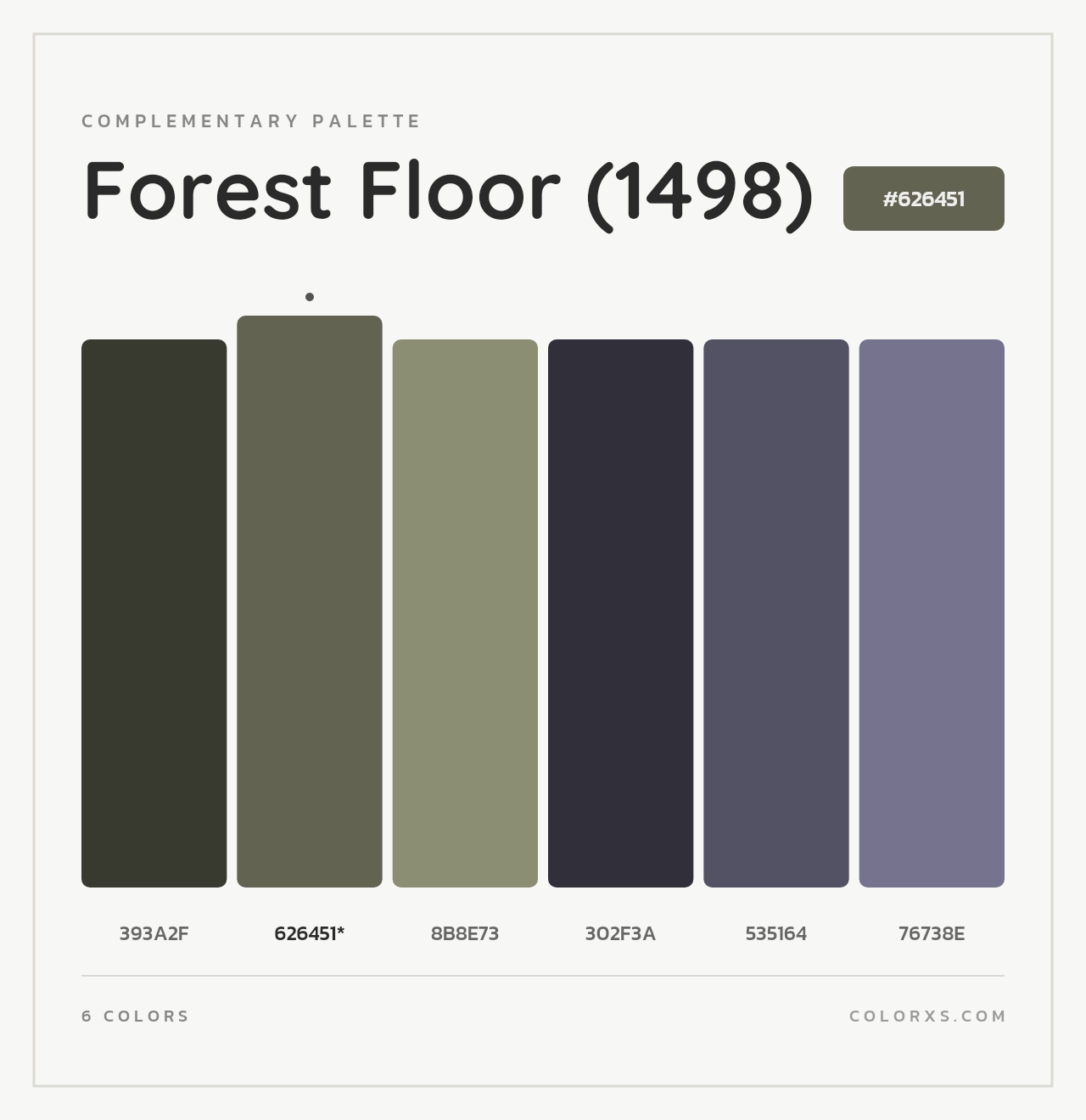 Forest Floor (1498) - Complementary Color Palette