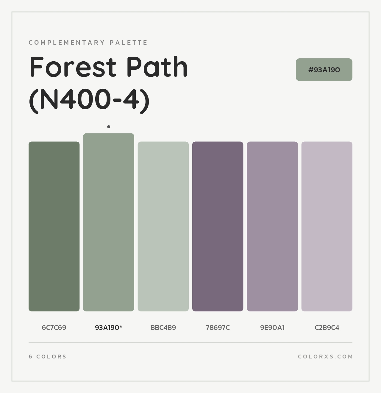 Forest Path (N400-4) - Complementary Color Palette