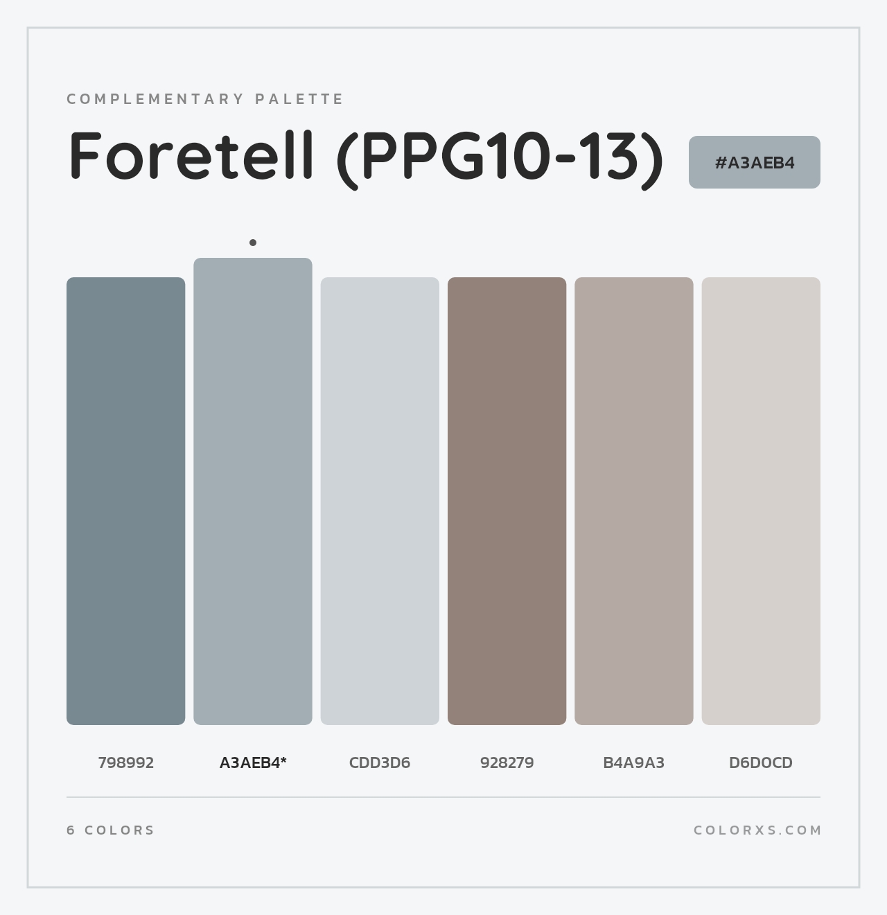 Foretell (PPG10-13) - Complementary Color Palette