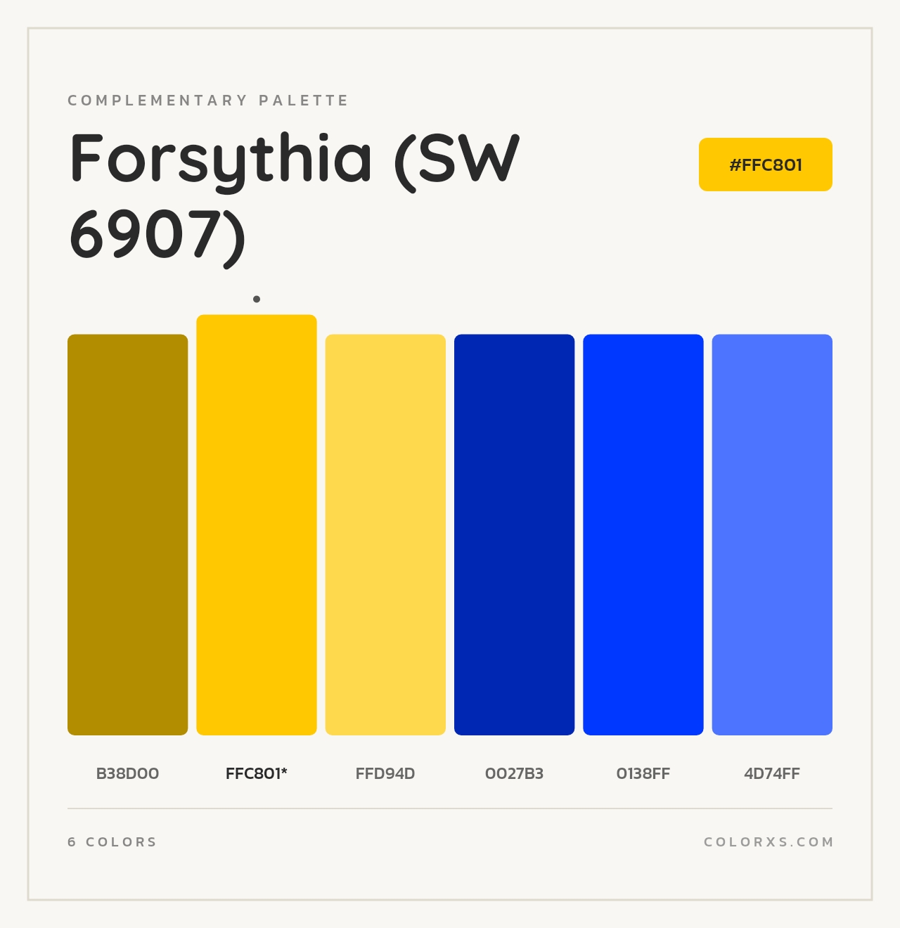 Forsythia (SW 6907) - Complementary Color Palette