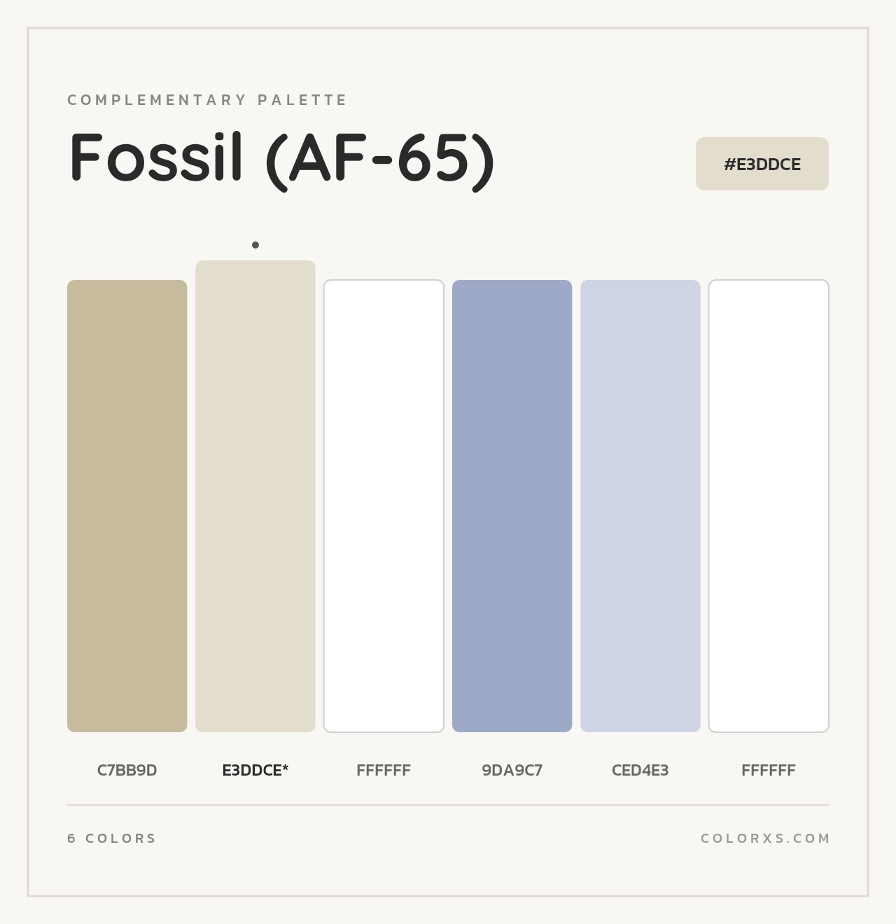 Fossil (AF-65) - Complementary Color Palette