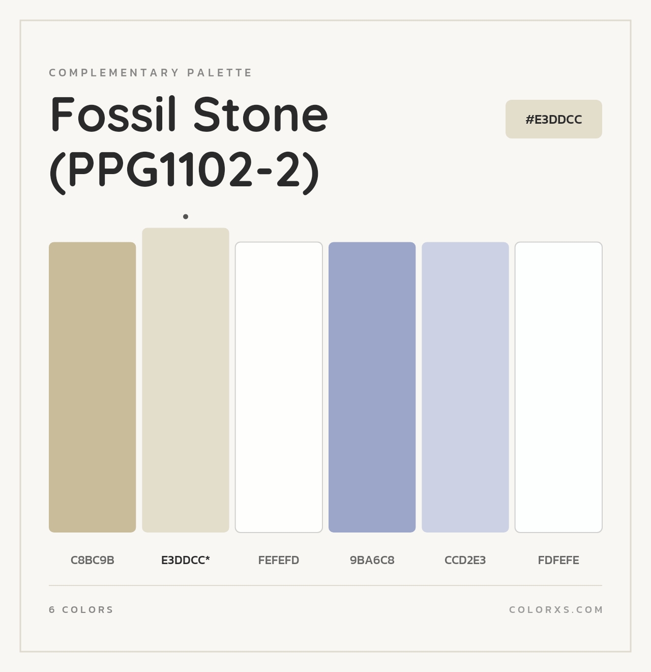Fossil Stone (PPG1102-2) - Complementary Color Palette