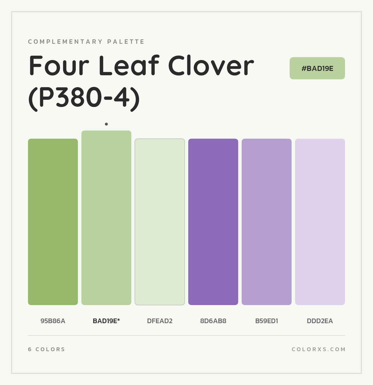 Four Leaf Clover (P380-4) - Complementary Color Palette