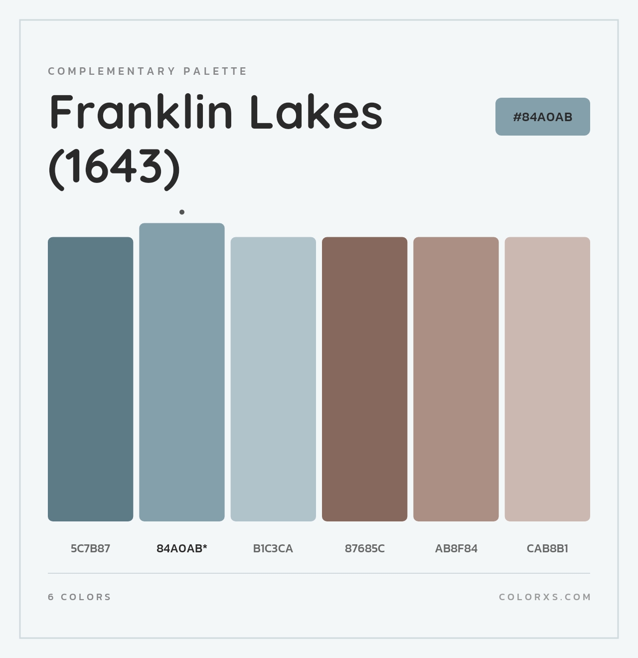 Franklin Lakes (1643) - Complementary Color Palette