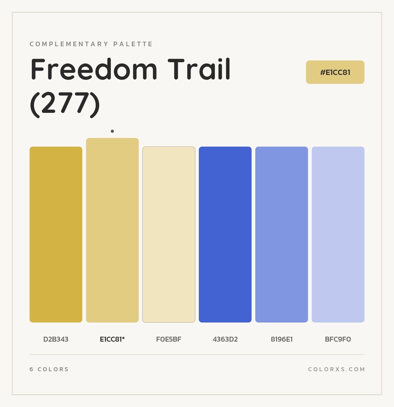 Freedom Trail (277) - Complementary Color Palette