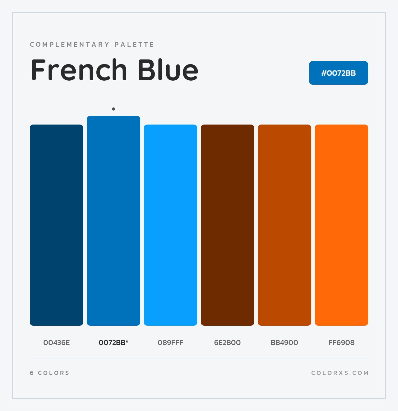 French Blue - Complementary Color Palette