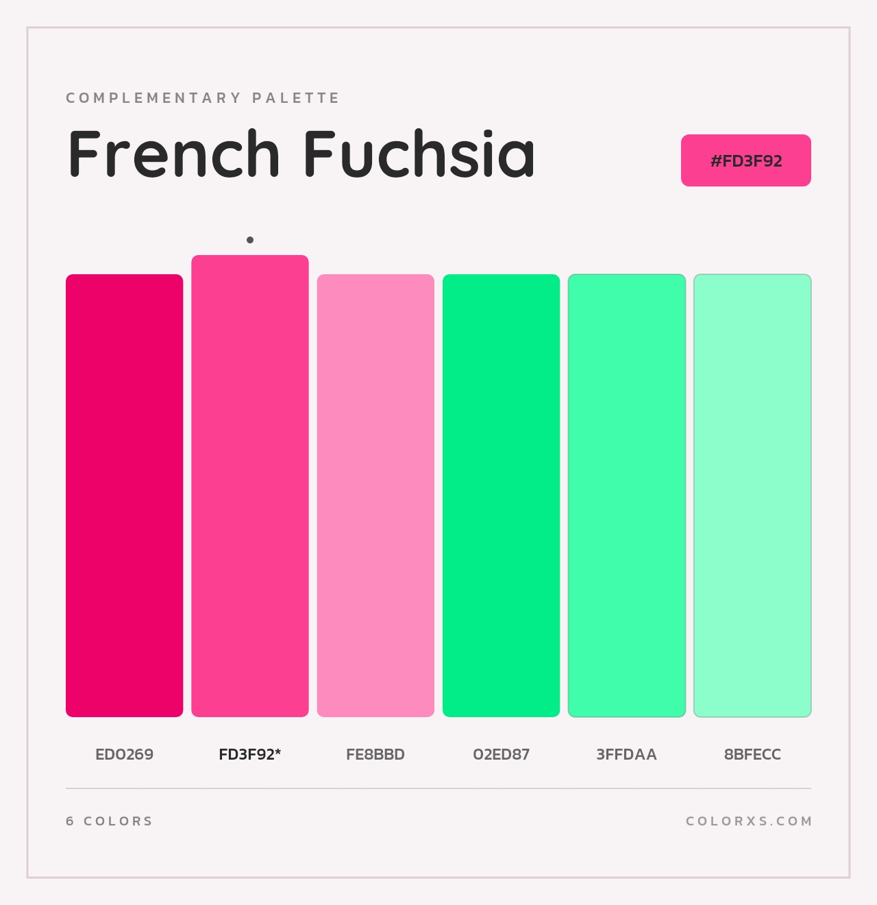 French Fuchsia - Complementary Color Palette