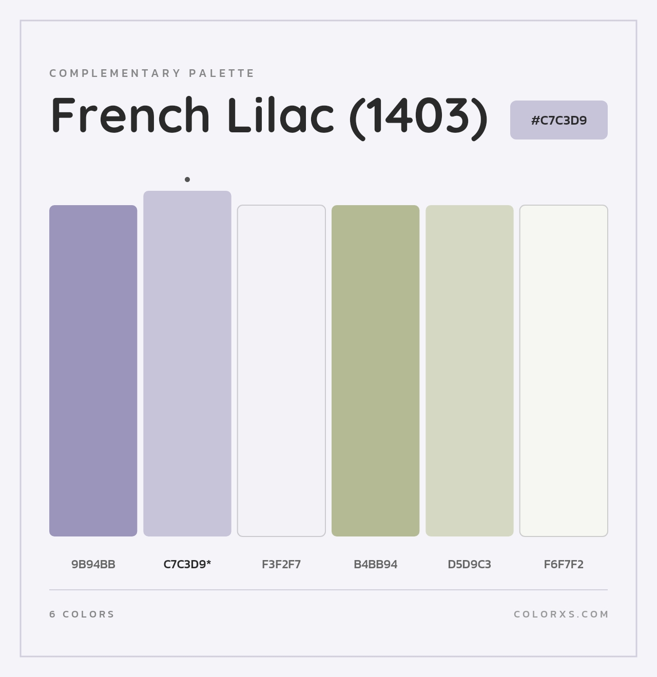 French Lilac (1403) - Complementary Color Palette