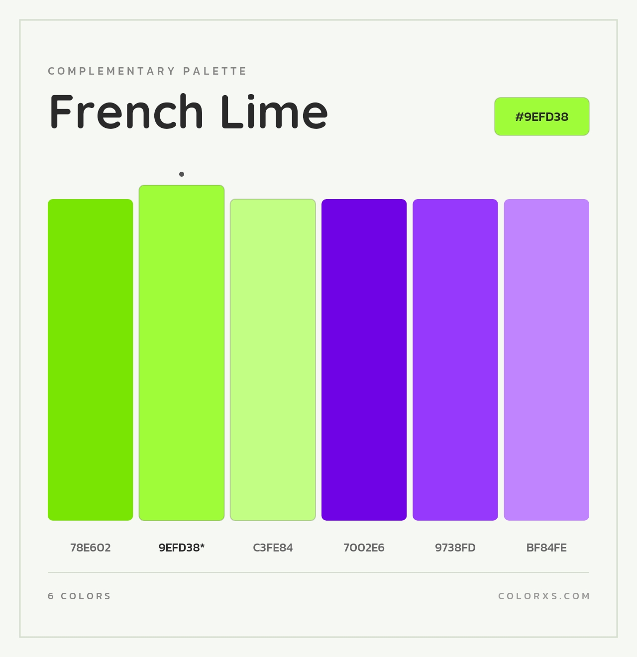 French Lime - Complementary Color Palette