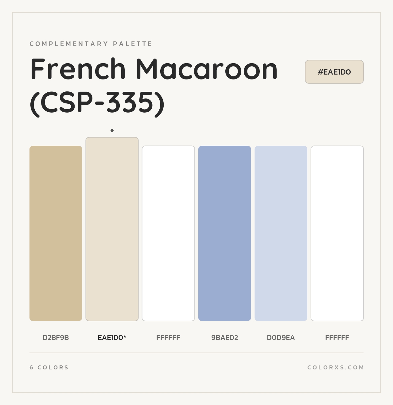 French Macaroon (CSP-335) - Complementary Color Palette