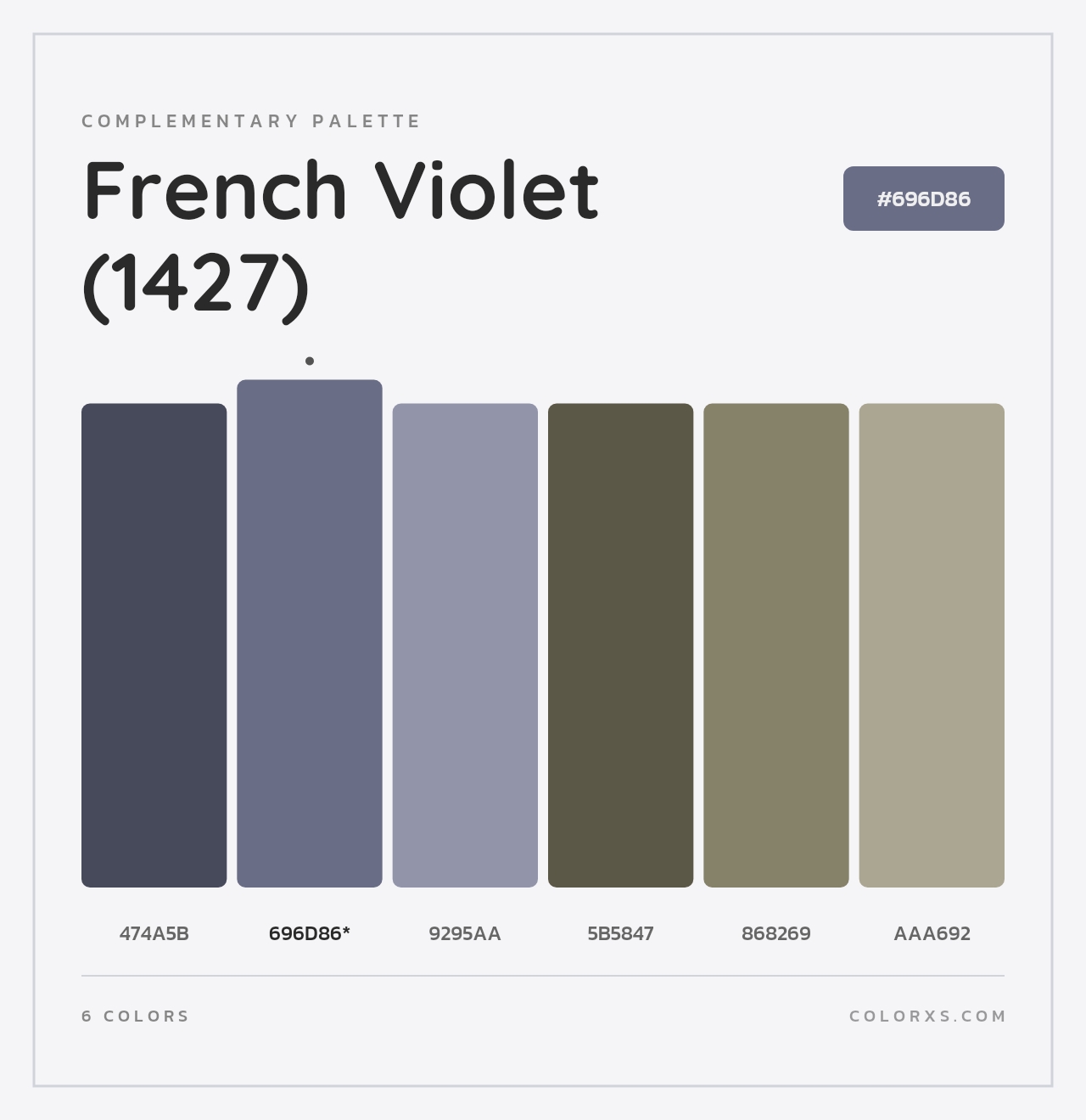 French Violet (1427) - Complementary Color Palette