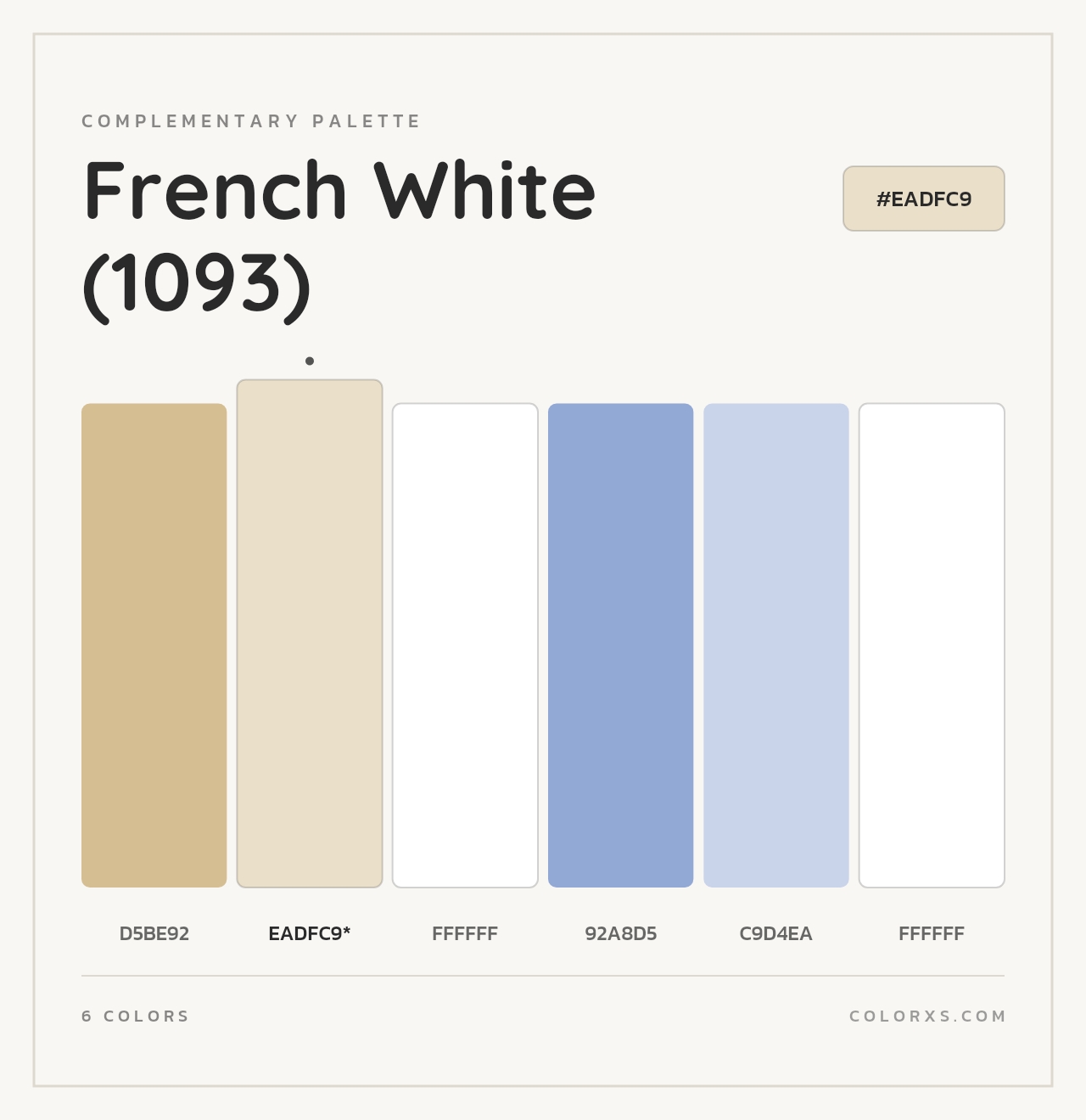 French White (1093) - Complementary Color Palette