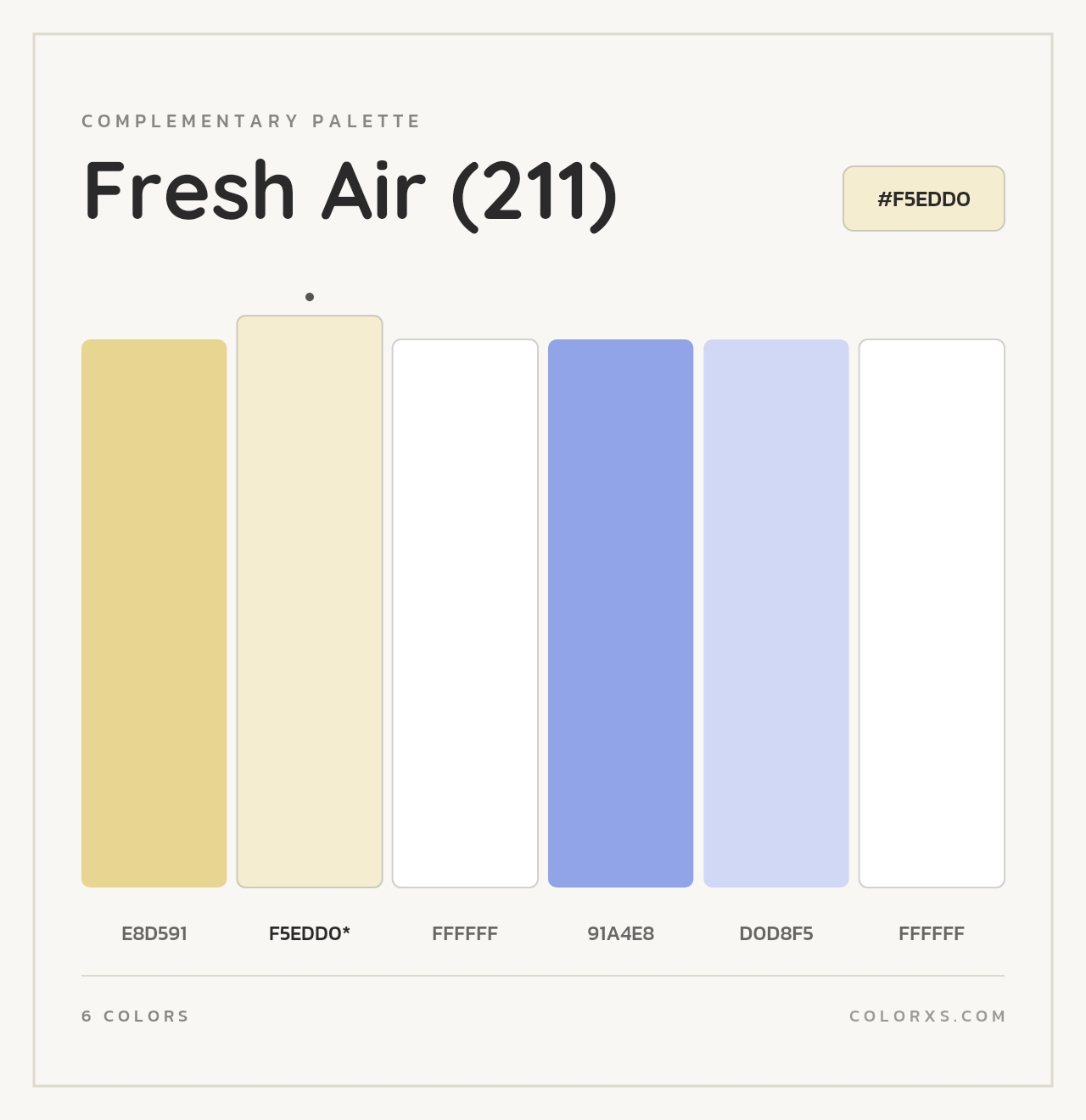 Fresh Air (211) - Complementary Color Palette