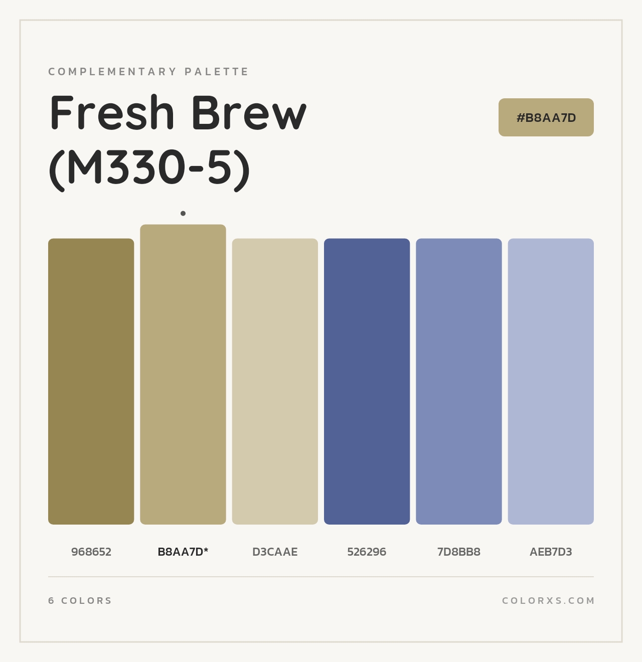 Fresh Brew (M330-5) - Complementary Color Palette