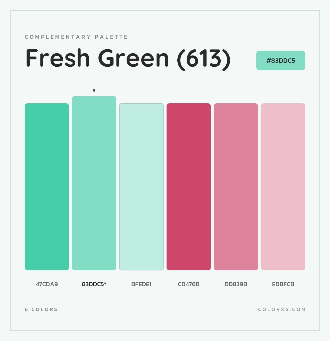 Fresh Green (613) - Complementary Color Palette