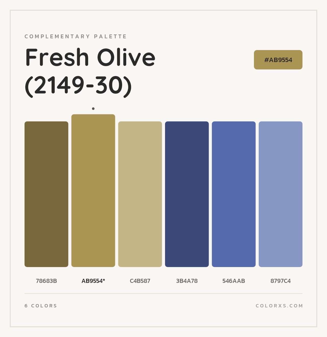 Fresh Olive (2149-30) - Complementary Color Palette