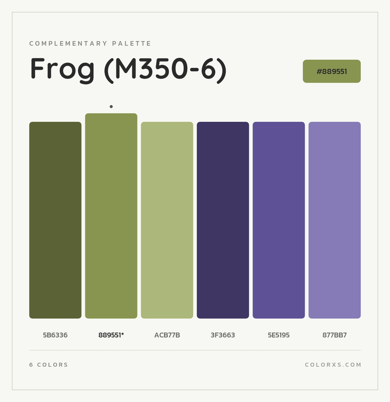 Frog (M350-6) - Complementary Color Palette