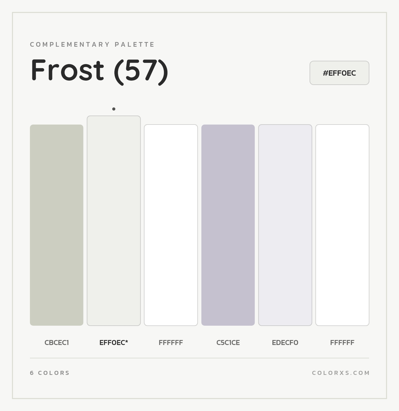 Frost (57) - Complementary Color Palette