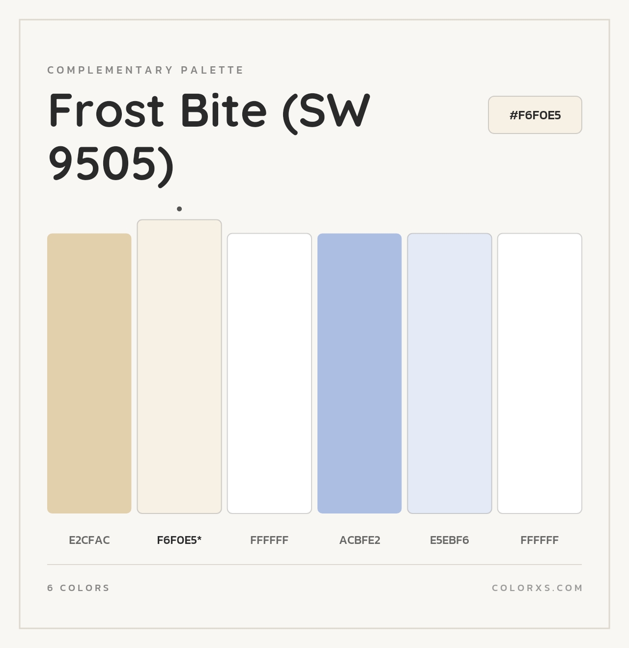 Frost Bite (SW 9505) - Complementary Color Palette