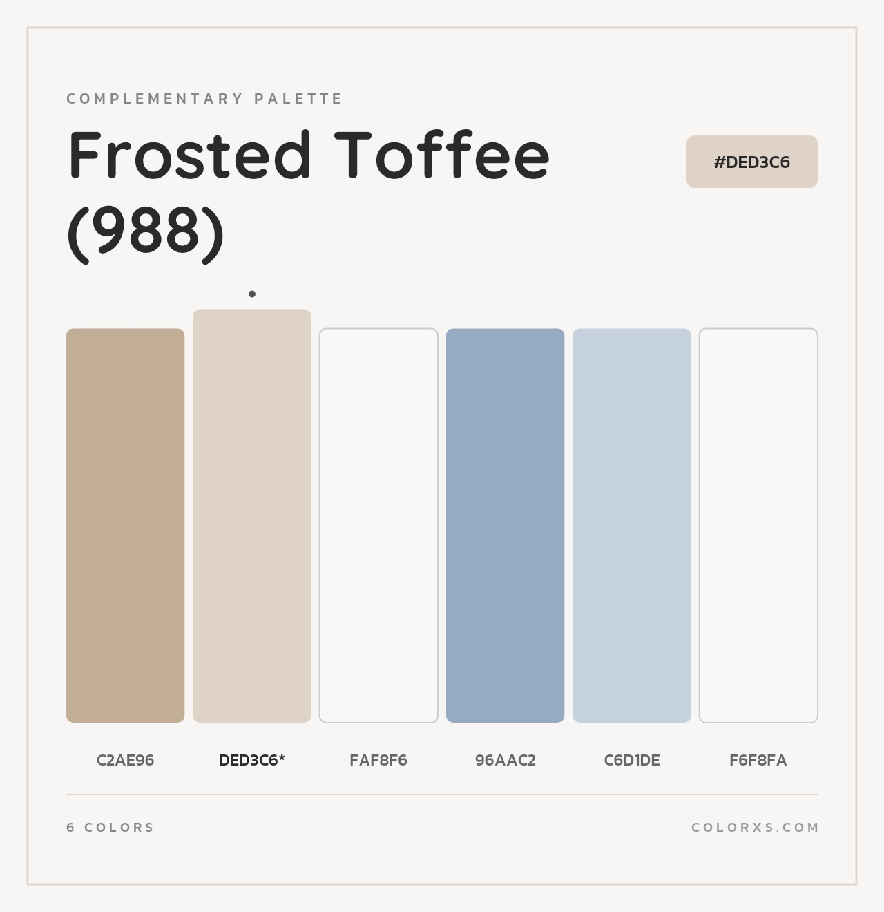 Frosted Toffee (988) - Complementary Color Palette