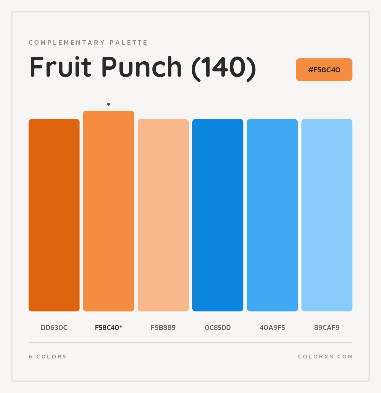 Fruit Punch (140) - Complementary Color Palette