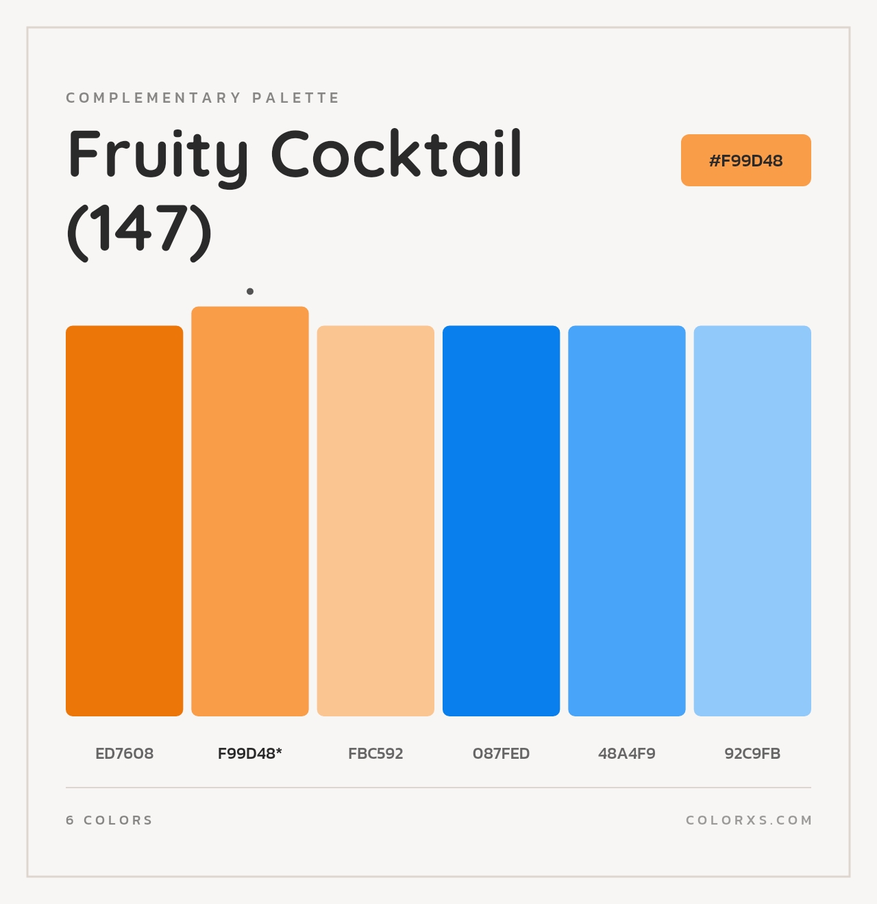Fruity Cocktail (147) - Complementary Color Palette