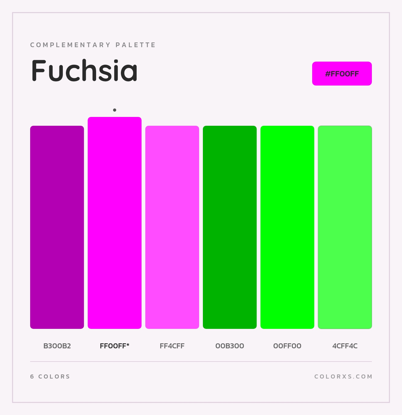Fuchsia - Complementary Color Palette