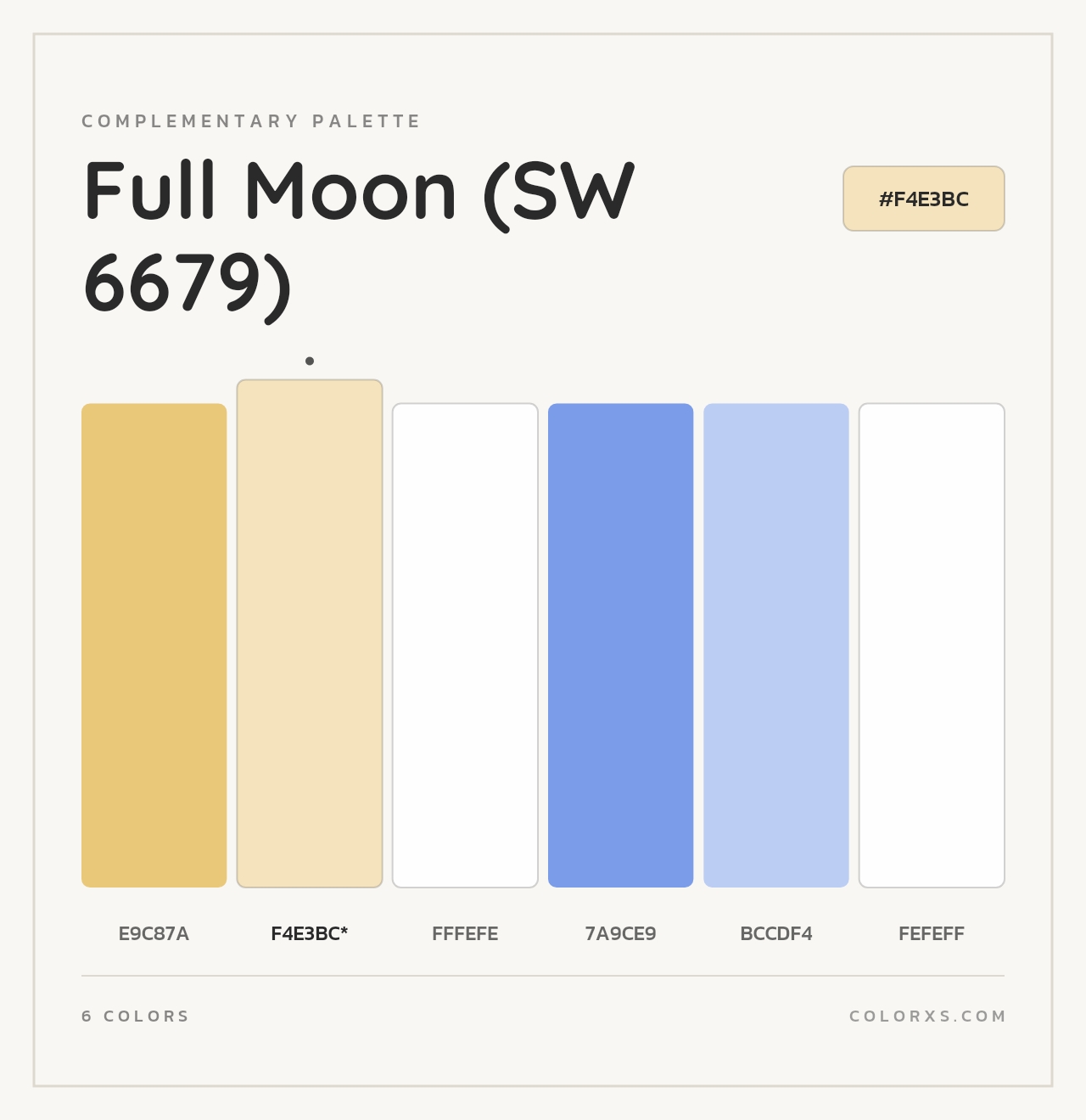 Full Moon (SW 6679) - Complementary Color Palette